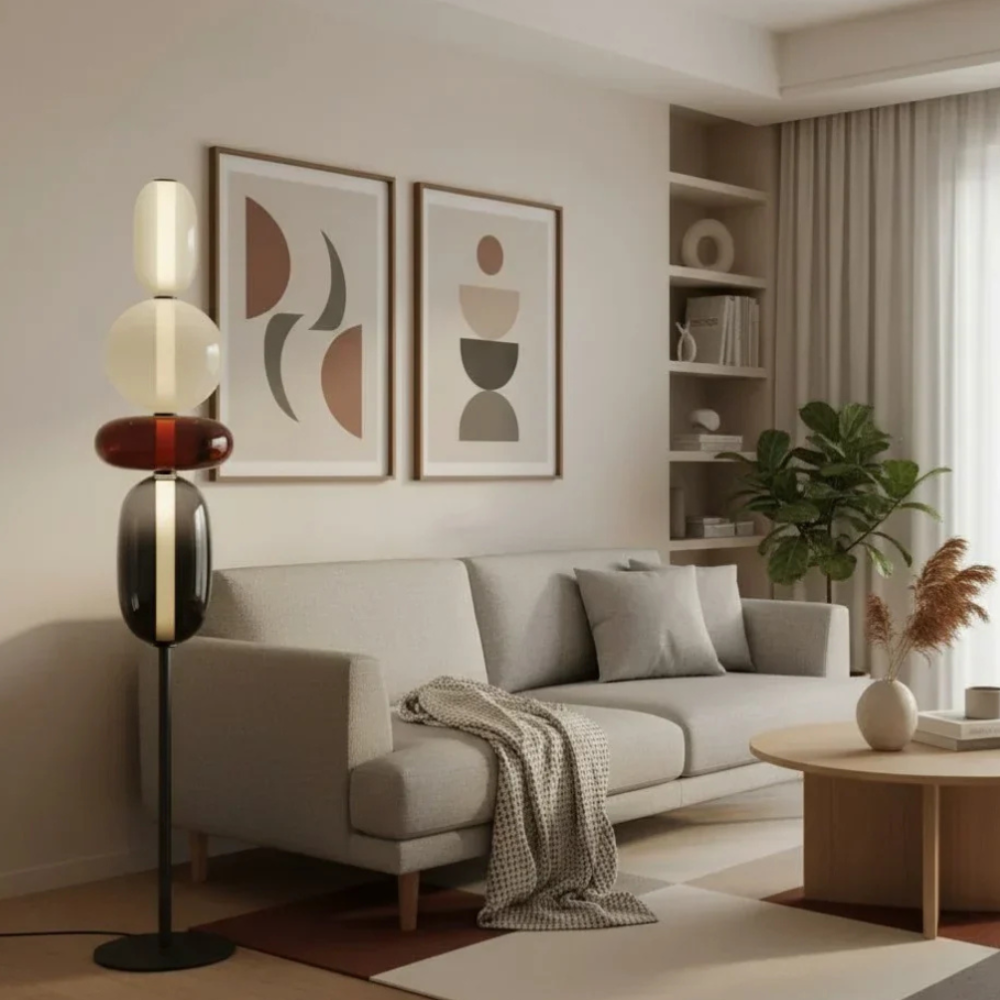 Solenne Sculptural Glass LED Floor Lamp