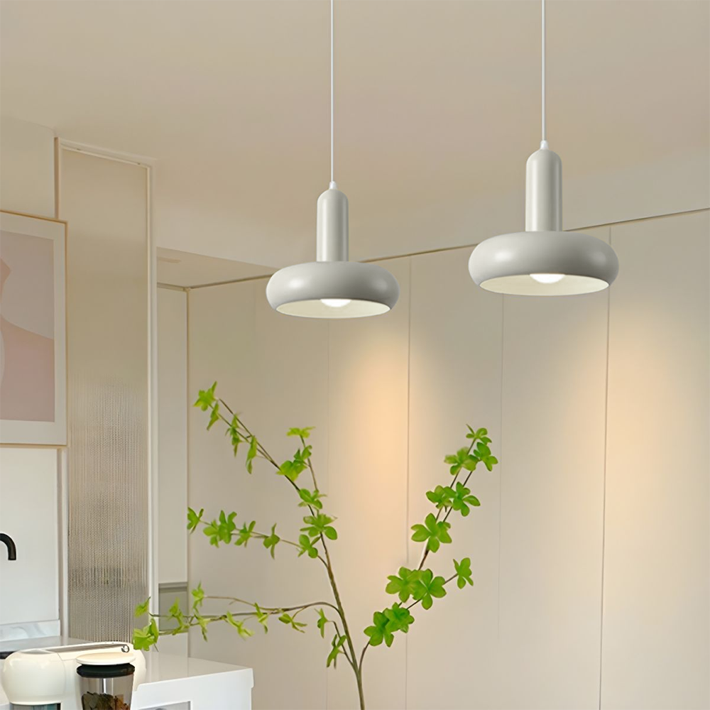 Bauhaus Puck Creamy Pendant Light | Kalsten
