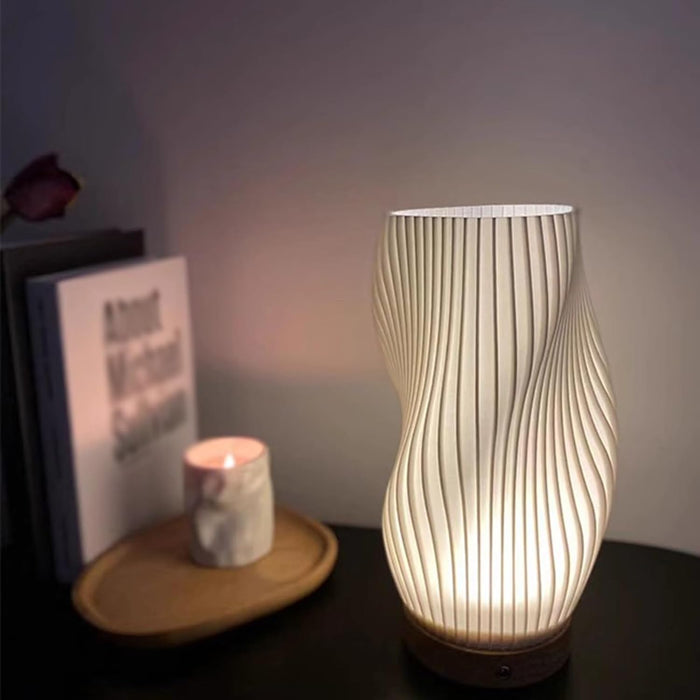 Wavecrest Table Lamp – Soft Glow Designer Lamp with Dimmable Warm & Natural White Light | Kalsten