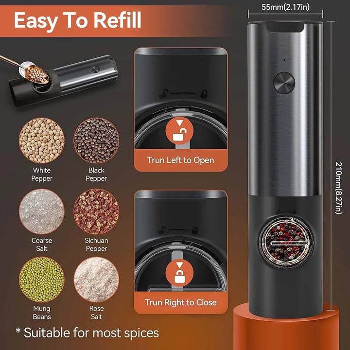 Electric Salt & Pepper Grinder – Battery Powered