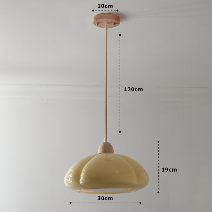 Vintage Glass Pumpkin Pendant Light | Kalsten