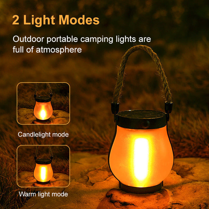 Kalsten | Solar Outdoor Hemp Rope Flame Lamp