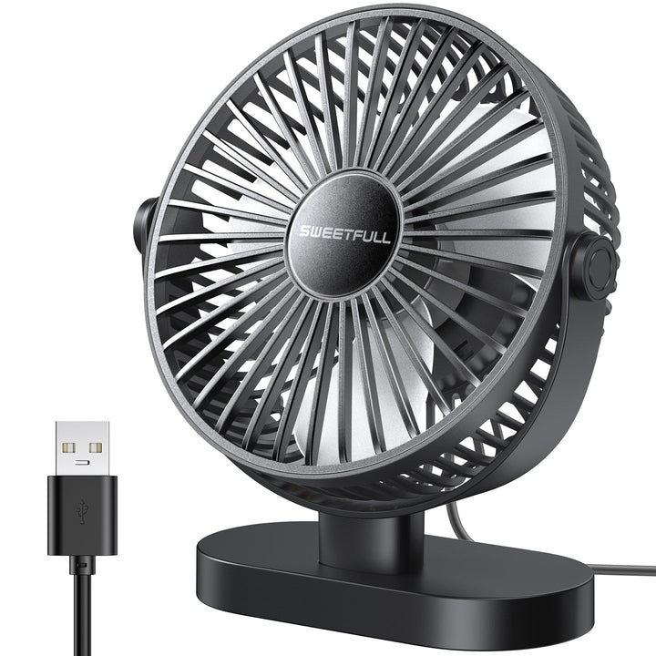 6.5 Inch USB Small Desk Fan for Home Office Car Outdoor Travel | Kalsten