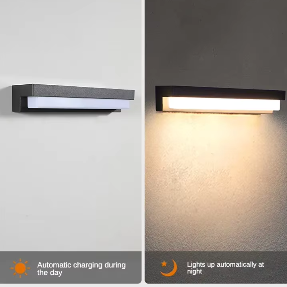 Solar Motion-Sensor Outdoor Wall Light