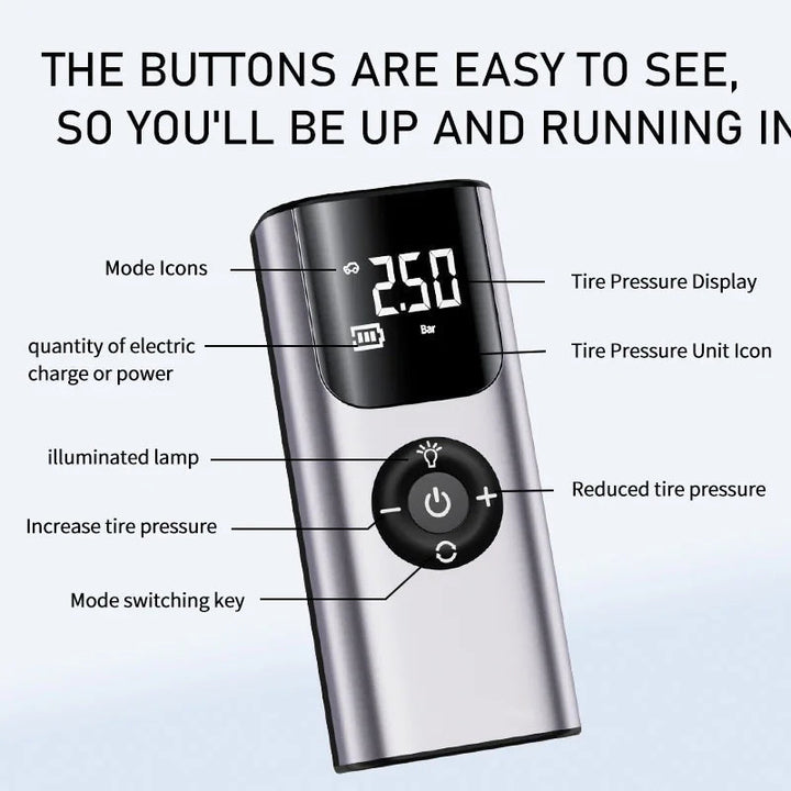 Kalsten | Mini Wireless Automatic Car Tire Air Compressor Pump