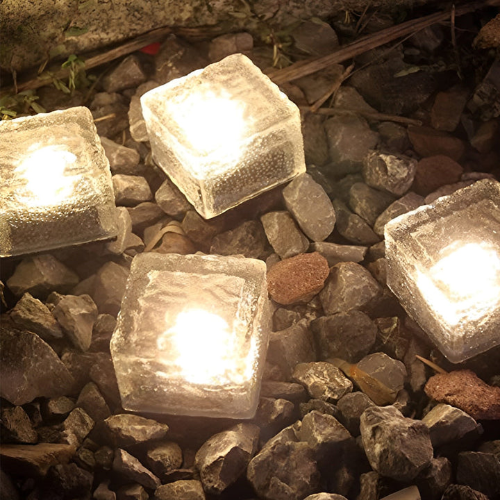 2V Mount-Free Ice Cube Lights Colorful Modern Smart Solar Outdoor Step Lighting | Kalsten