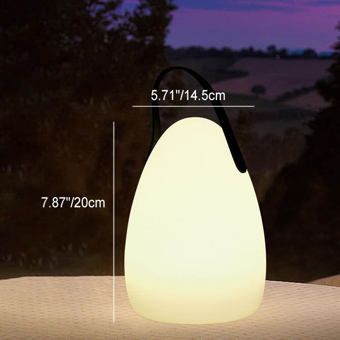 Modern Simplicity Plastic Round Square Hand LED Table Lamp For Outdoor Patio | Kalsten