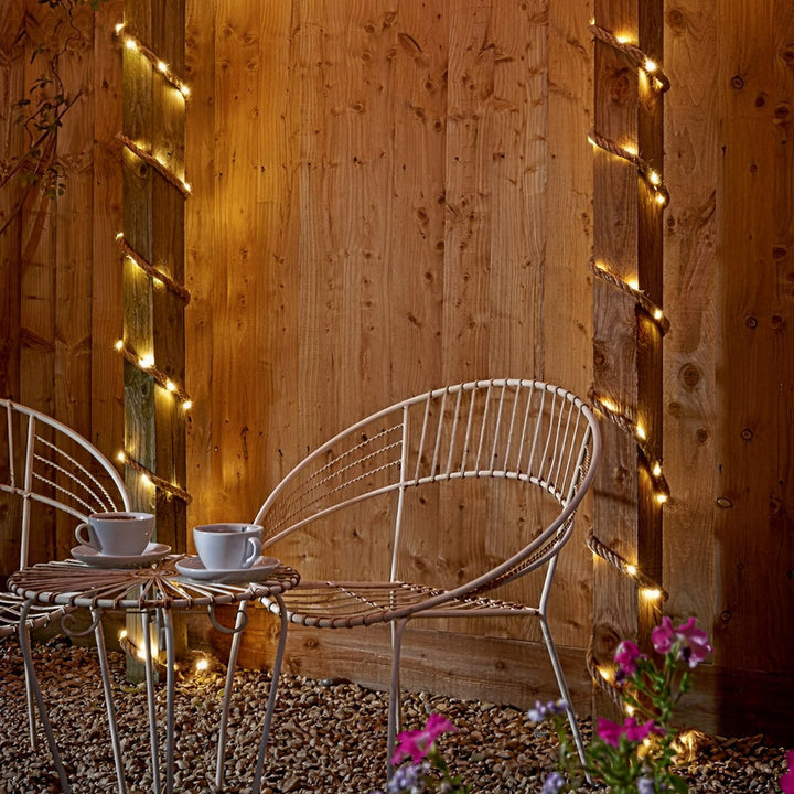 100/200 Lights Hemp Rope Decor Battery-Operated Solar LED String Lights | Kalsten