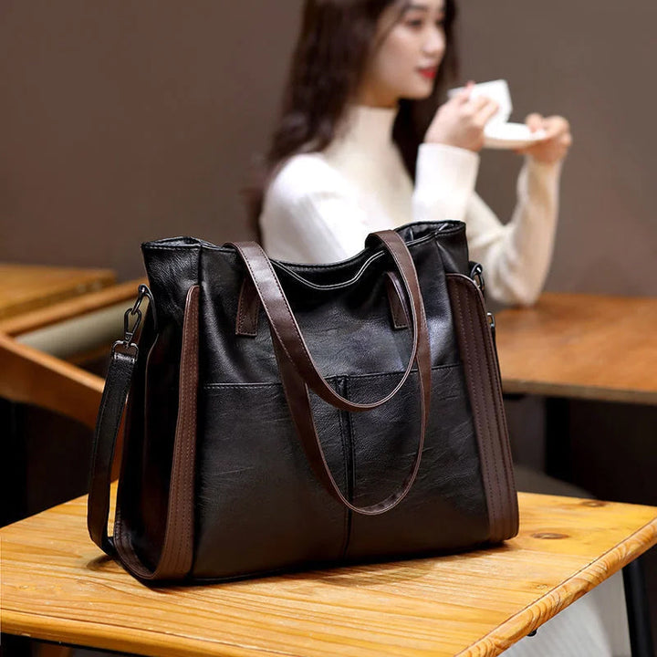 Women's tote bag made of soft leather with large capacity | Kalsten