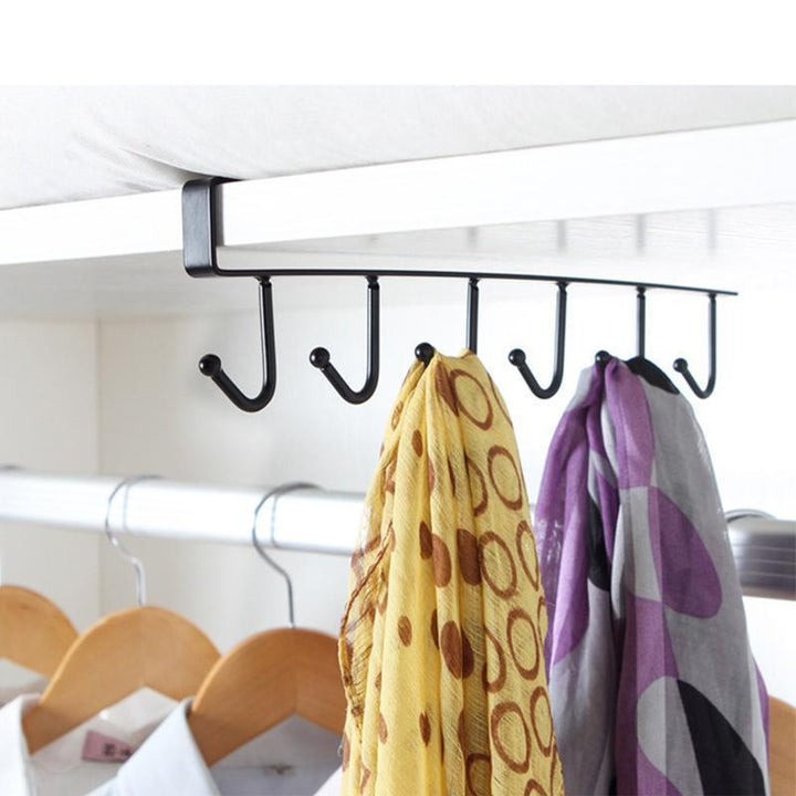 Kalsten | 6 Hooks Under-Cabinet Hanger Rack