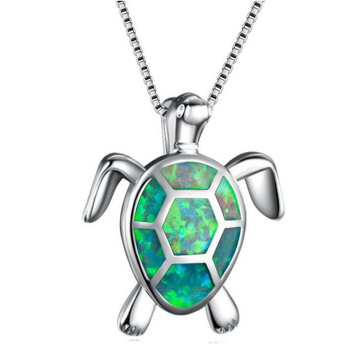 Kalsten | Blue Opal Sea Turtle Necklace