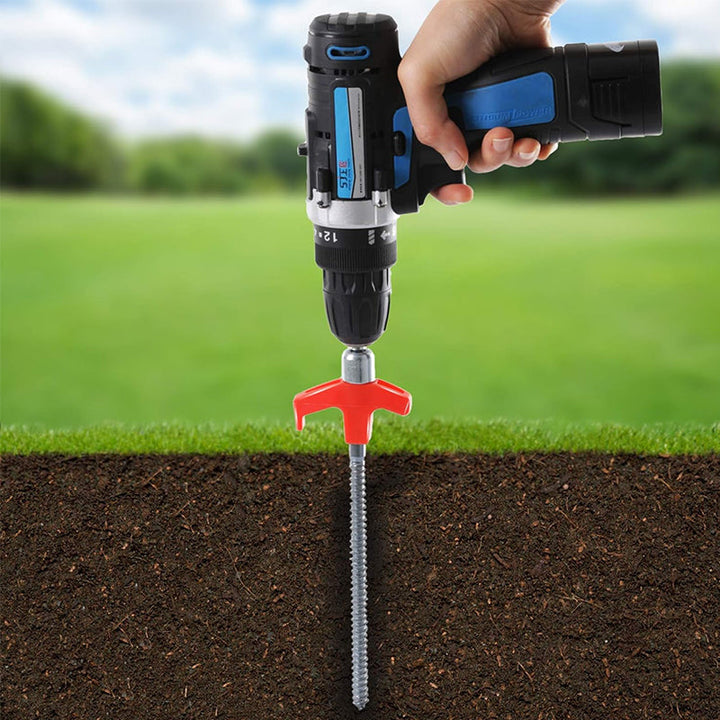 Rotatable tent pegs with thread | Kalsten