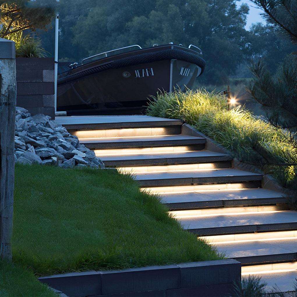 0.39'' Waterproof Recessed LED Under Tread Stair Lighting Modern Flexible Strip Light | Kalsten