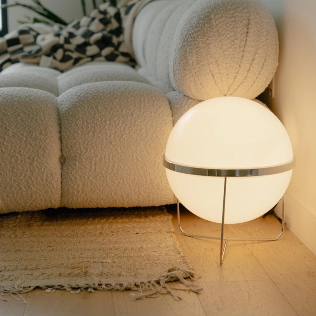 Orbis Luna Chrome-Frame Floor Lamp