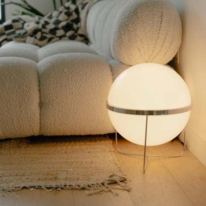 Orbis Luna Chrome-Frame Floor Lamp