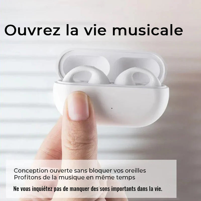 Bone conduction headphones with wireless ear clip | Kalsten