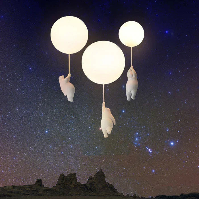 Children's Ceiling Lamp with Bear and Balloon - CloudBear | Kalsten