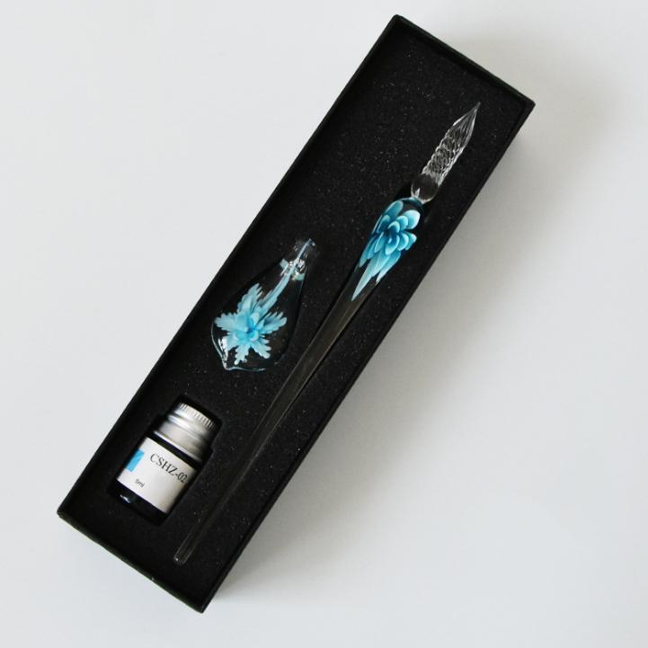 Kalsten | Glass Calligraphy Pen Set with Ink and Pen Holder