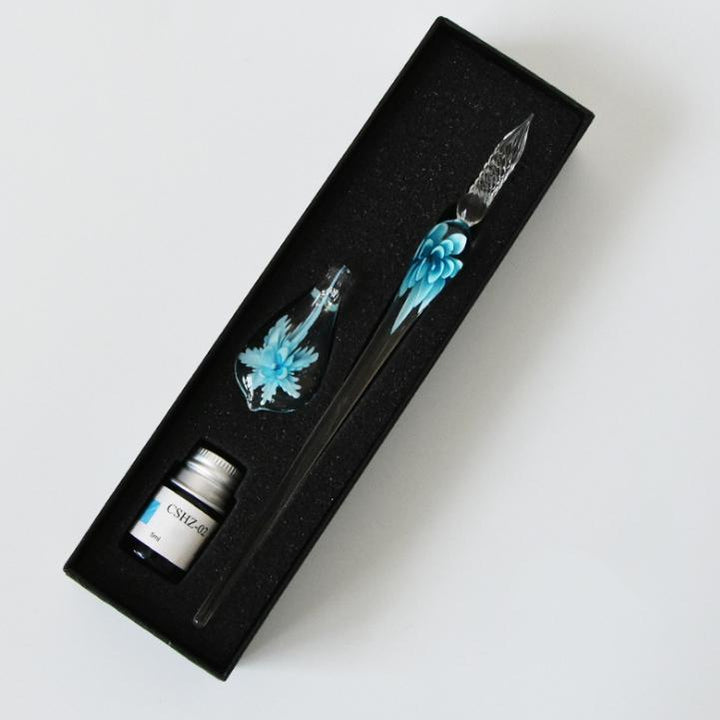 Kalsten | Glass Calligraphy Pen Set with Ink and Pen Holder