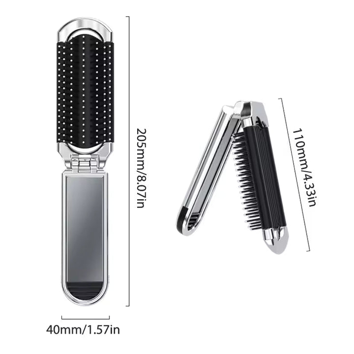 Compact hairbrush with integrated mirror | Kalsten