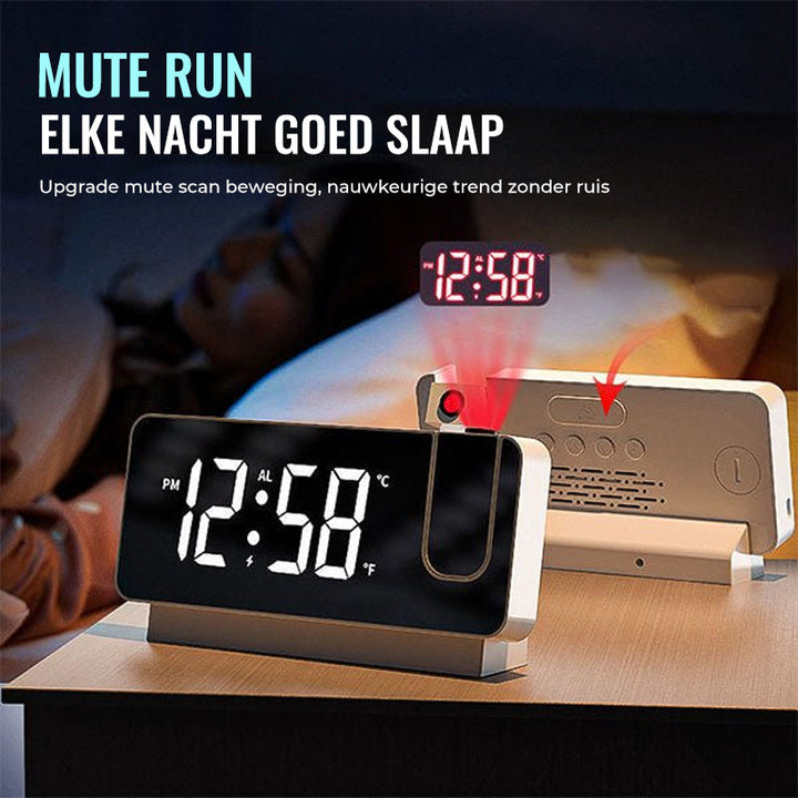 Modern Alarm Clock Projector | Multifunctional Alarm Clock with Projection | Kalsten