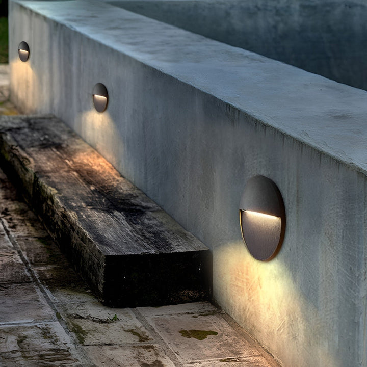 Round Creative Waterproof Stair Lights Outdoor Wall Lights Step Lights Stairway Sconces | Kalsten