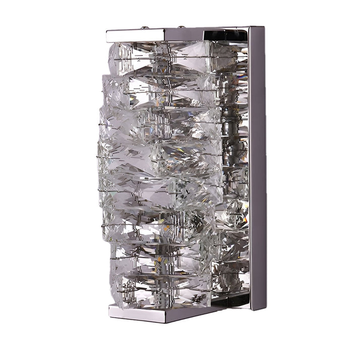 Modern Crystal Pillar LED Wall Sconce – Luxury 3-Color Dimmable Wall Light (Gold/Silver) | Kalsten