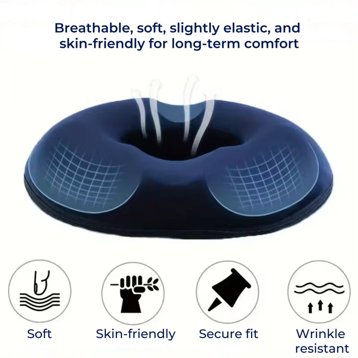 SitRelief | Donut Seat Cushion – Tailbone & Haemorrhoid Relief – Memory Foam – Washable Cover – Office, Travel, Postpartum Use Kalsten