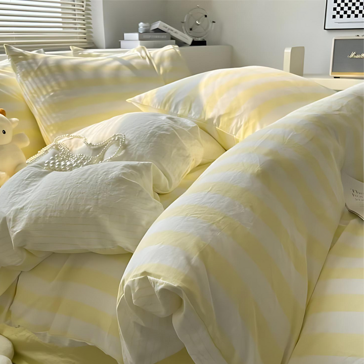 Kalsten | Elenorra Classic Striped Bedding Set 4pcs Duvet Cover Sheet