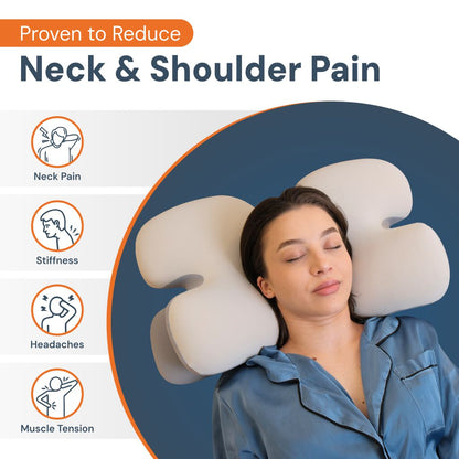 Skanto | Ergonomic Cervical Pillow | Memory Foam, Neck Support & Ideal for Peaceful Sleep