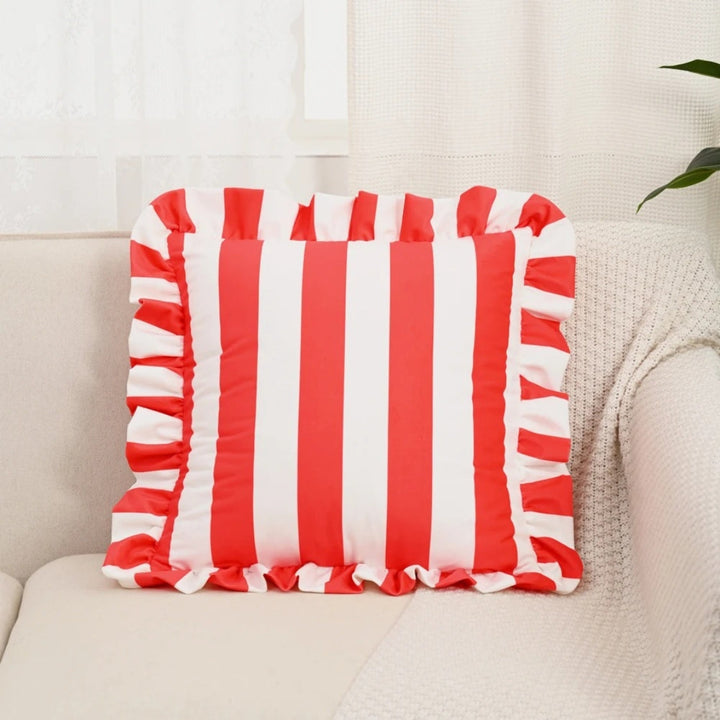 Kalsten | Retro Striped Ruffle Cushion Cover