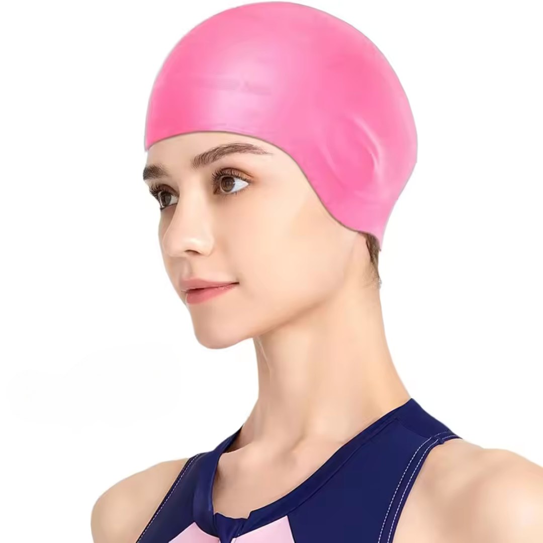 Kalsten | Silicone Swim Cap with Ear Protection for Long Hair