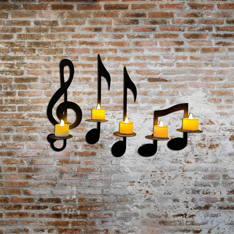 Black Musical Note Wall Light | Kalsten