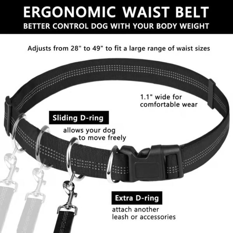 Kalsten | Hands Free Dog Leash with Zipper Bag