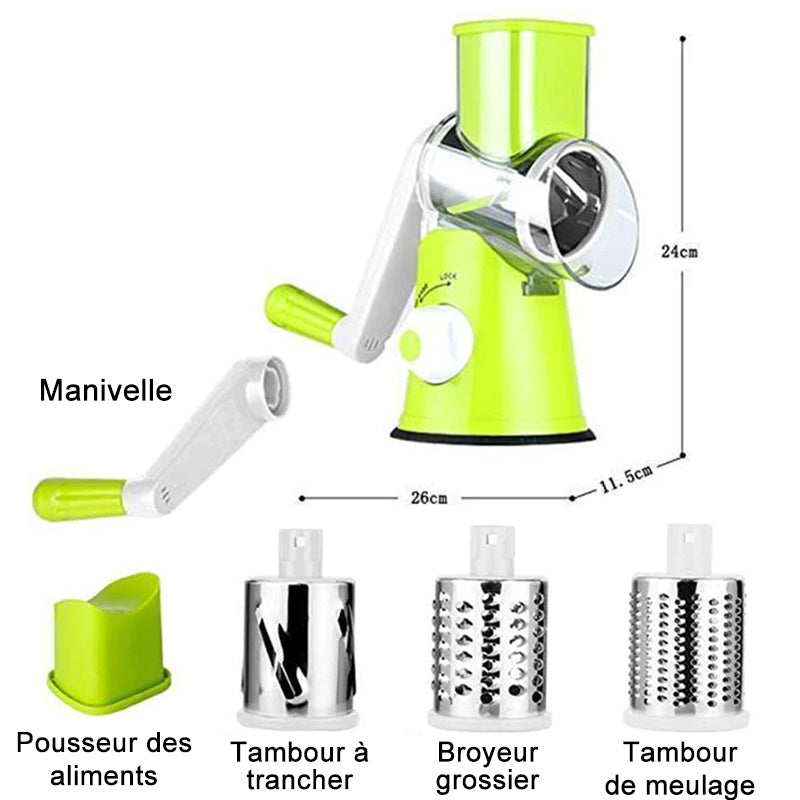 3-in-1 rotary cheese grater vegetable slicer | Kalsten