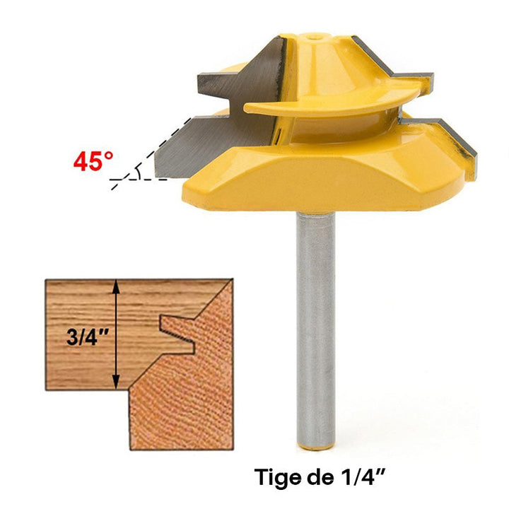 Lockable 45° bevel router bit | Kalsten