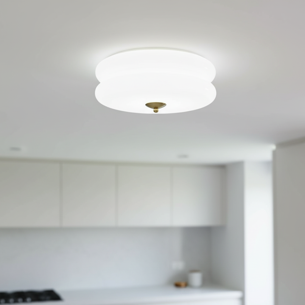 Art Deco Glass Flush Mount Ceiling Light