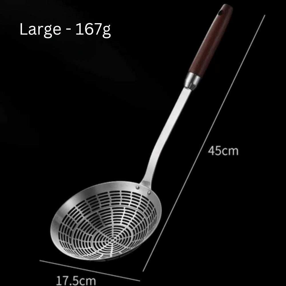 Kalsten | Stainless Steel Wooden Strainer Ladle
