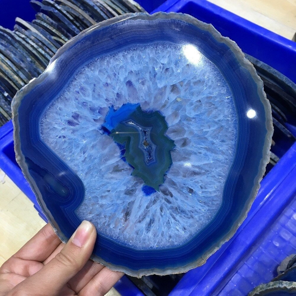 Kalsten | Blue Agate Crystal Disc