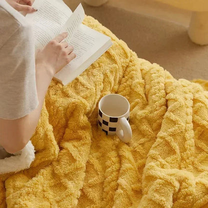 BowLift | Thick Lambswool Winter Fleece Blanket - LuxyCozy