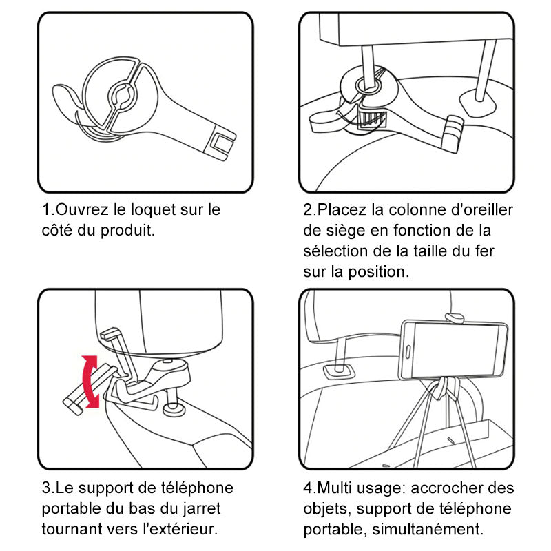 Car Hook for Headrest Support | Kalsten