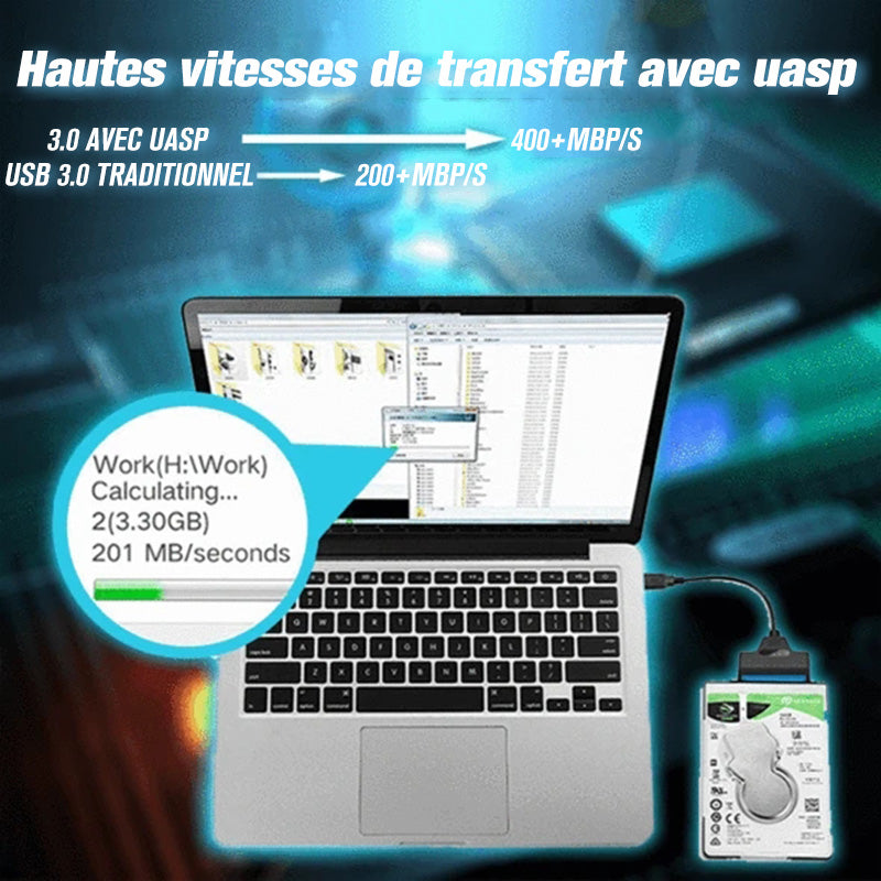 USB 3.0 to SATA III Hard Drive Adapter | Kalsten