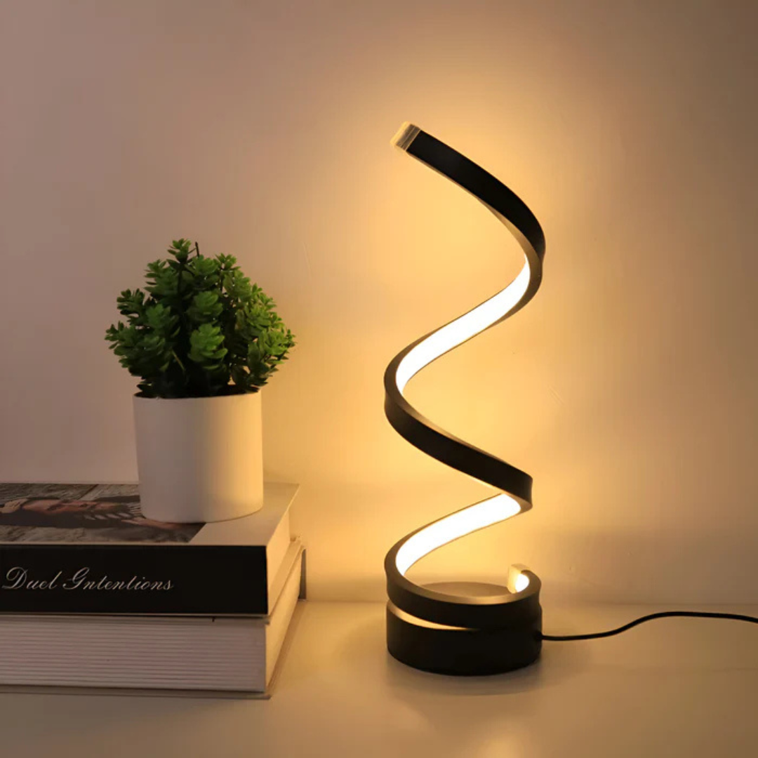 LED Table Lamp with Spiral Design | Kalsten