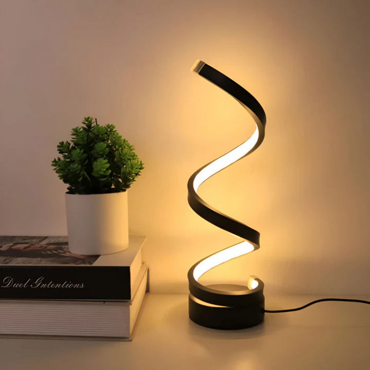 LED Table Lamp with Spiral Design | Kalsten
