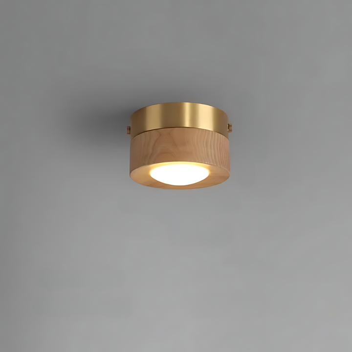 Kalsten | Walnut ceiling lamp with LED spotlight