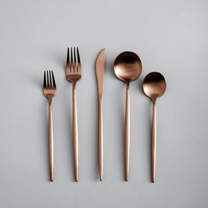 Minimalist Luxury Cutlery Set – 20 pieces, Titanium & Stainless Steel Kalsten