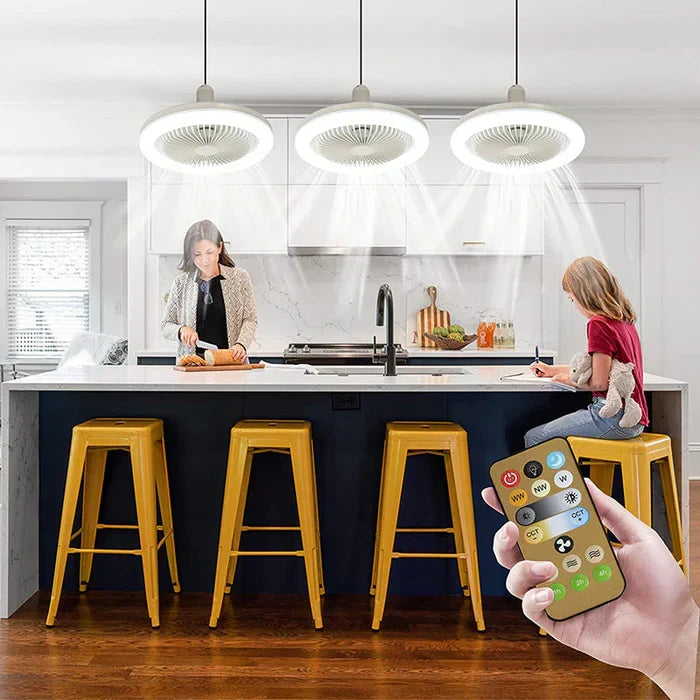 LED Ceiling Fan for Screw-In Installation – No Electrician Needed, Includes Remote Control | Kalsten