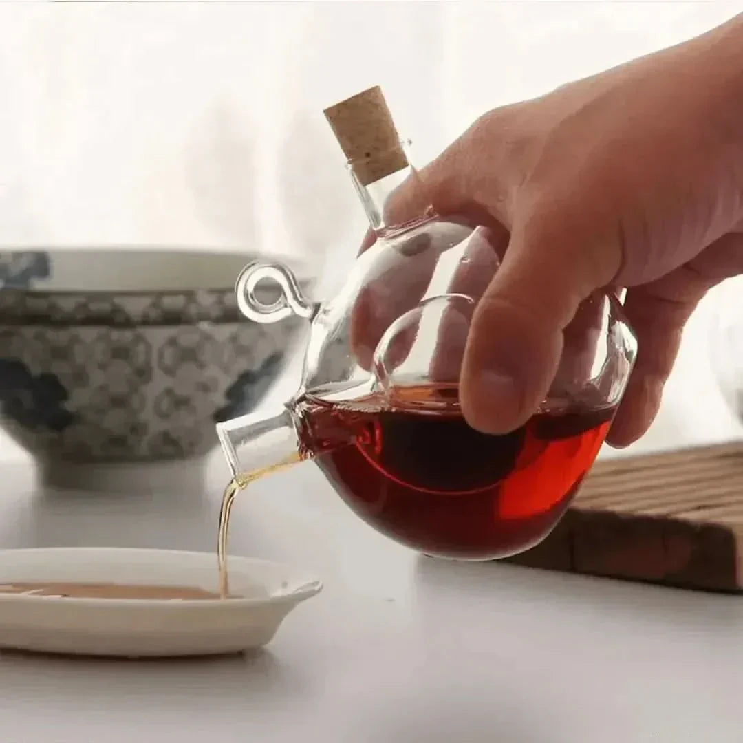 Kalsten | Double Glass Oil & Vinegar Dispenser Bottle