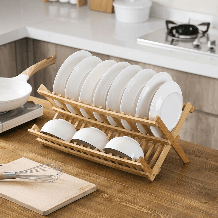 Kalsten | Space-saving bamboo drying rack for an eco-friendly household