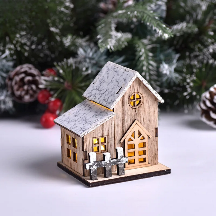 FrostGlitter Christmas Lanterns - Enchanting House-shaped Christmas Decoration for a Magical Atmosphere Kalsten